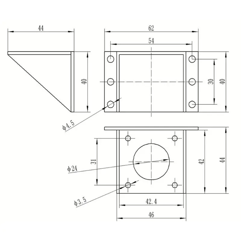 NEMA 17 Steppr Motor Accessories Plastic Bracket Support Mounting L Type Bracket Mount 42 Stepping Stepper Motor Nema17 Motor Ho