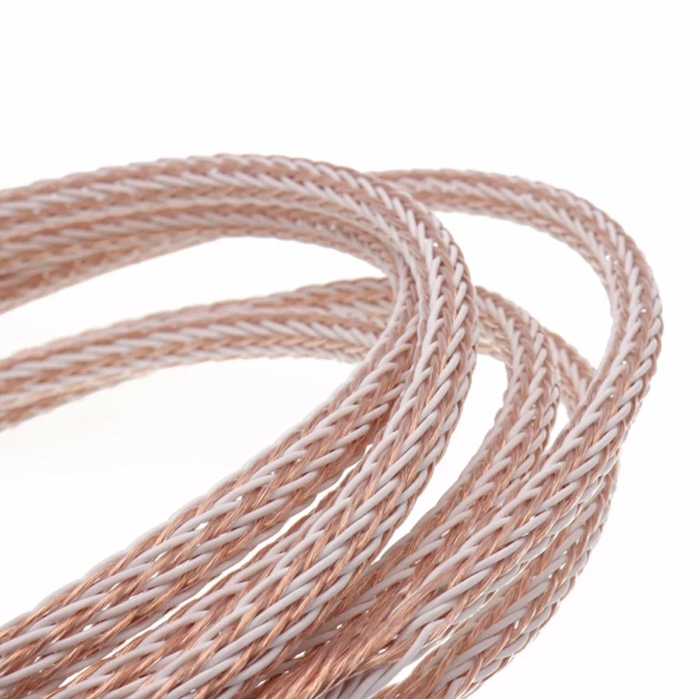 TOP-HiFi Free Shipping 12TC 7N OCC Pure copper Speaker Cable Audio speaker Wire loudspeaker Cable DIY 24 Strands