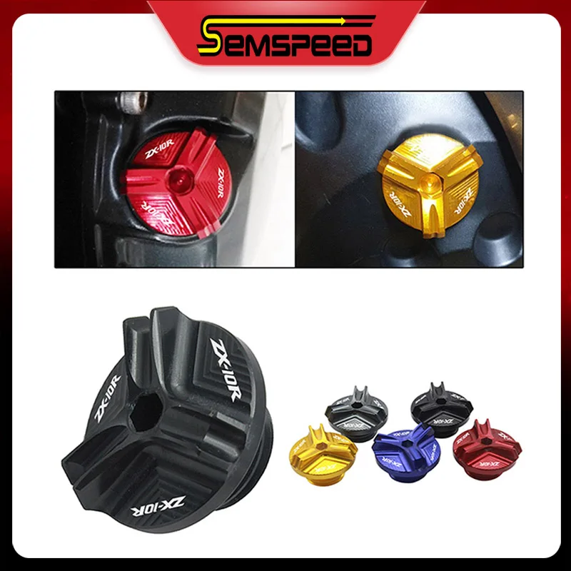 For KAWASAKI Ninja ZX-10R ZX10R zx-10r 2004-2018 Motorcycle Accessories Aluminum Engine Oil Tank Cap Oil Filler Cover
