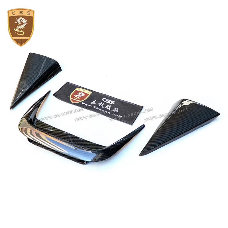 Wholesale High Glossy Finish Carbon Fiber Engine Hood Air Vent Trims For Ferrari F12 Novi-t Style Car Interior Kit Dropshipping