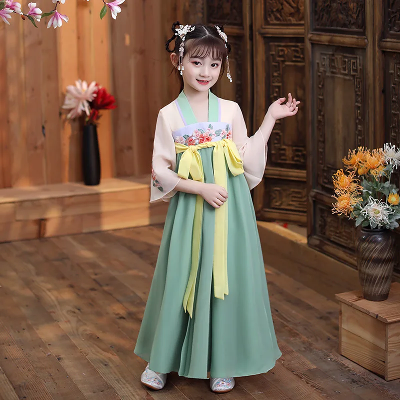 Disfraz de Hanfu para niña, vestido de Super Hada, traje Tang de estilo chino, Hanfu de manga larga para niña, primavera y otoño