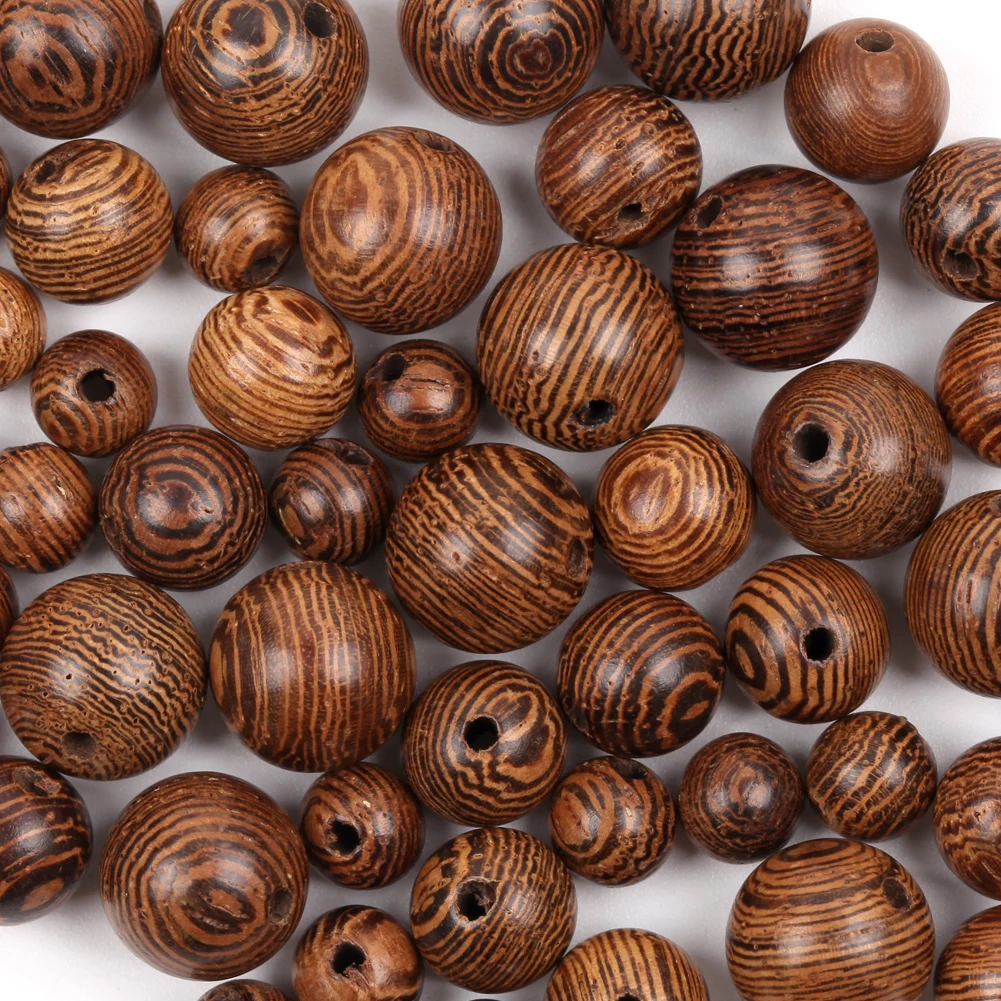 Natural Ball Wooden Beads Round Brown Rondelle Beads For Jewelry Making Diy Necklace Bracelet Earring Toys Teeth pacifier