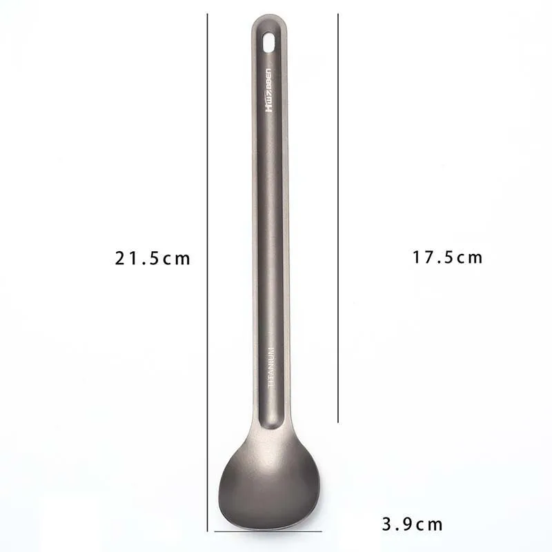 New Outdoor Camping Picnic Titanium Spoon Tableware Titanium Alloy Fork Ultralight Pure Titanium Spork