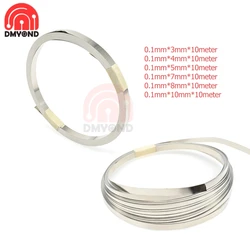 10 Meter Li-ion Battery Nickel Sheet Plate Nickel Plated Strip Connector 0.1mm Steel Belt Spot Weld Machine 18650 Battery Welder