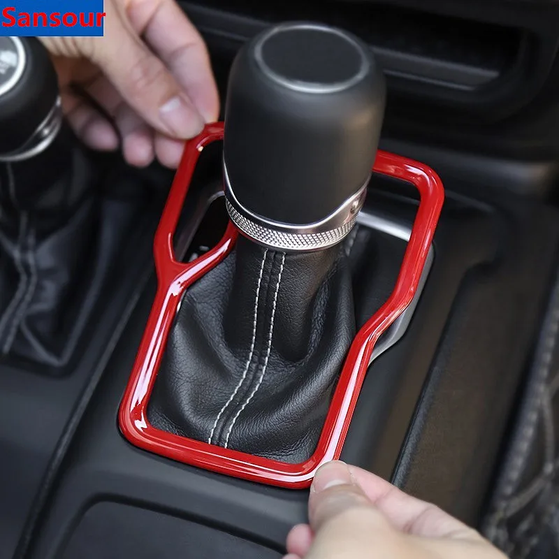 Carbon Fiber Gear Shift Panel Trim Cover Automatic Decoration Interior Accessories 4WD empat for Jeep Wrangler JL 2018-2025