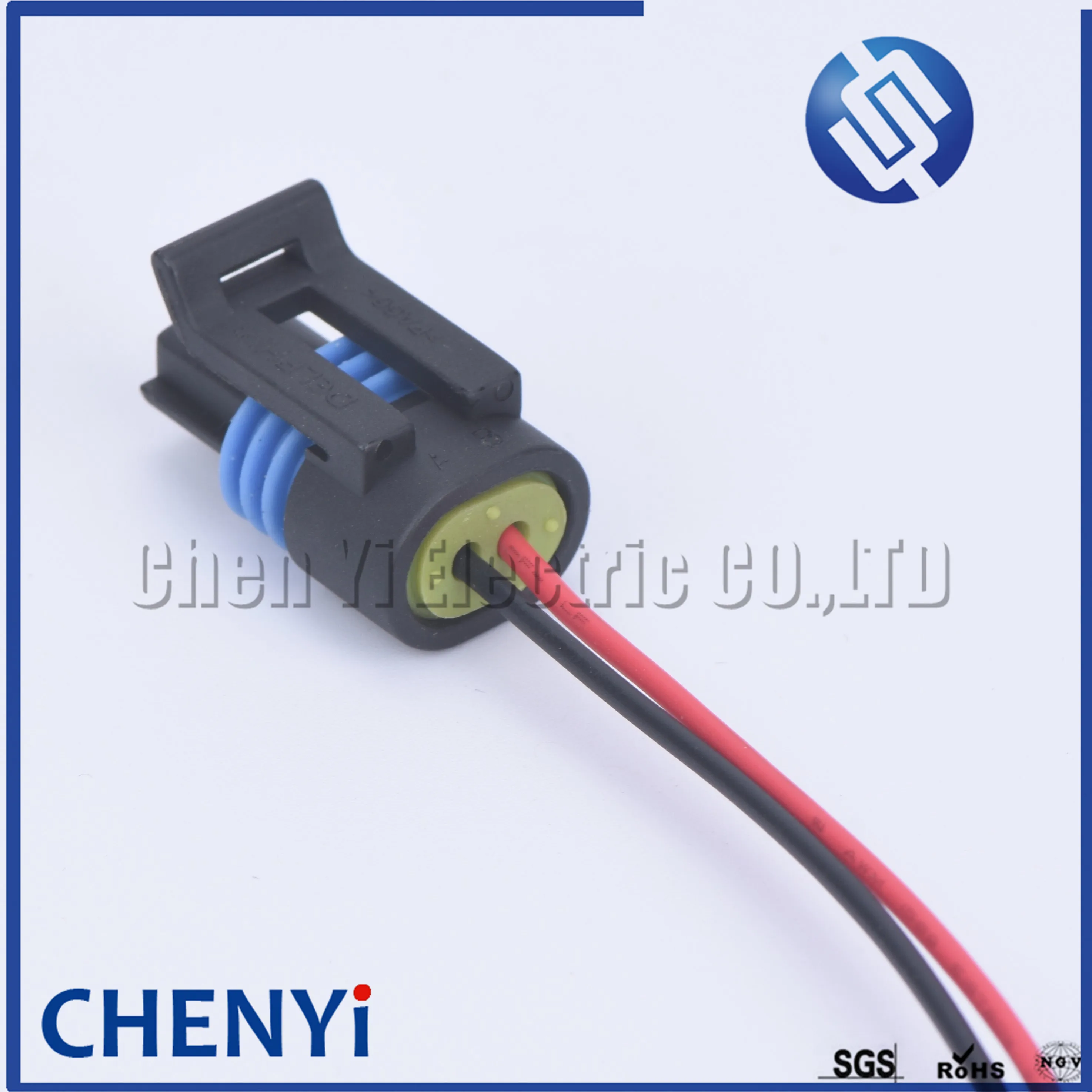 Colector de admisión de aire de 2 pines/vía, temperatura IAT, Sensor, enchufe de conector de coche con cola de cerdo para GMC Delphi 12162197 con