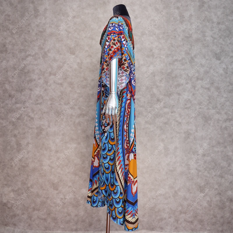 's Kaftan Beach Tunic Cotton Beach Cover up Saida de Praia Swimsuit Women Bikini Cover up Pareo Sarong Beachwear # Q956