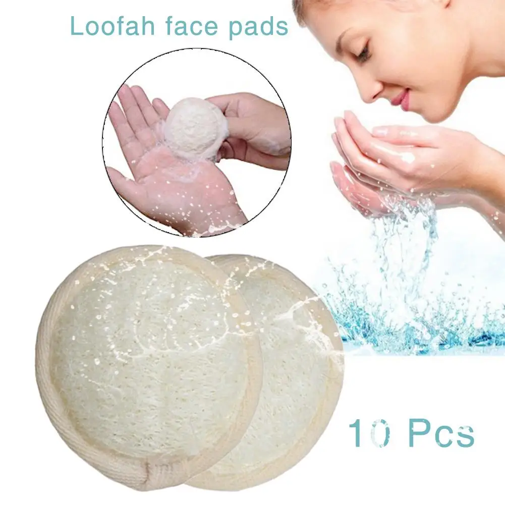 10 pz/lotto tampone struccante pennello viso accessori luffa esfoliante bellezza viso carnagione Buff Pad pennello pelle