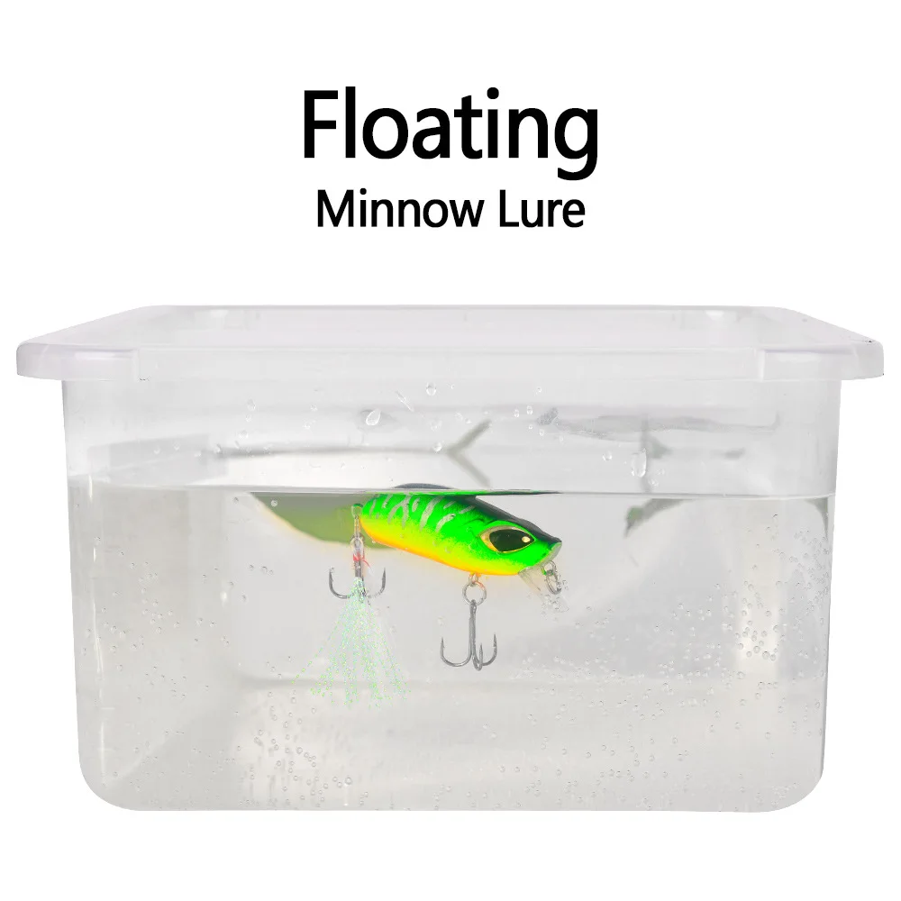 1Pcs Minnow Fishing Lure 5cm 8g Floating Wobblers Artificial Hard Bass Pike Bait 3D Eyes Crankbait Swimbait Fishing Tackle Pesca