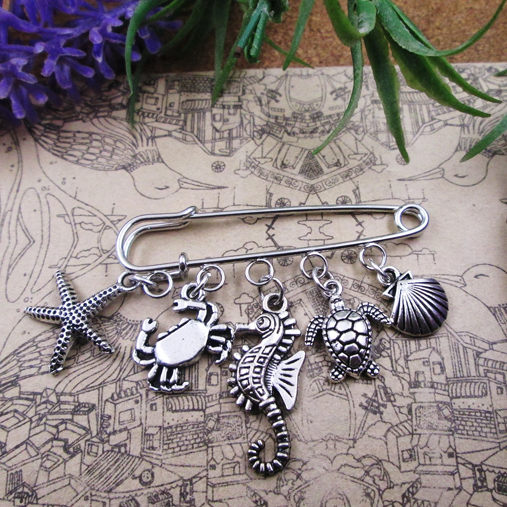 Marine life  kilt pin brooch enjoy the life charm brooch mother's day present friend birthday gift