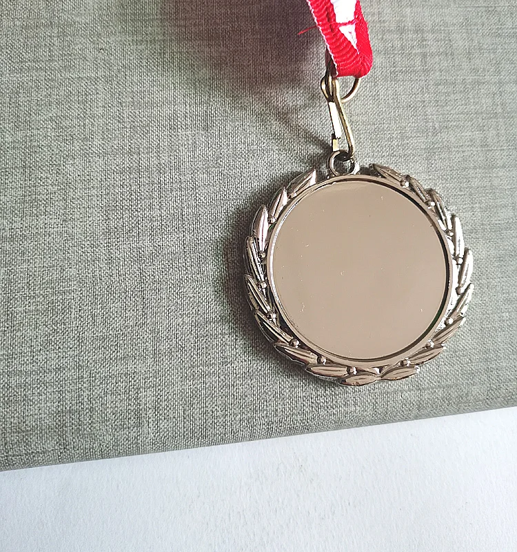 Blank Wheat fringe Medals Gold Color Medal and Silver Color Medal and Branze Color Medal print for free on the blank