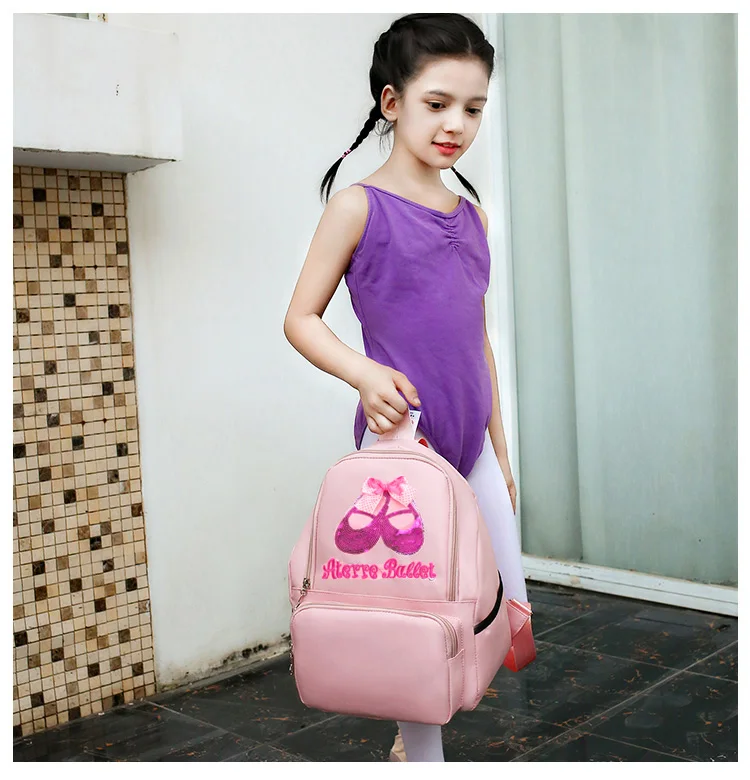 Dance Shoe Bag Ballet Bag for Girls Dance Ballet Tutu Bags for Girl Children Book Bags Kid Dance Backpack Ballerina