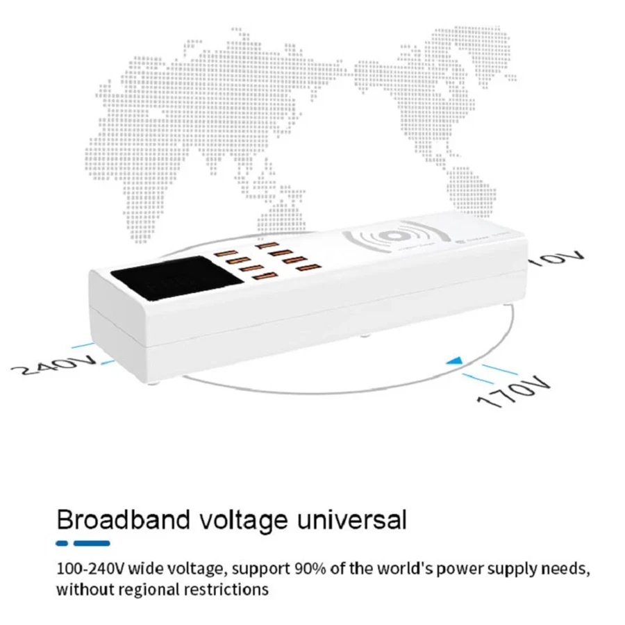 SUNSHINE USB 8พอร์ต SS-309WD Multi Quick Charge เครื่องชาร์จโทรศัพท์มือถืออะแดปเตอร์ Fast Charging Station สำหรับแท็บเล็ต Iphone