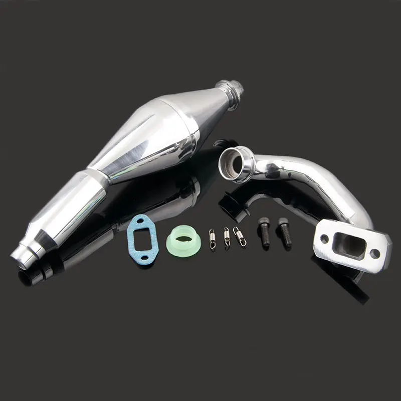 1set Aluminum Alloy Side Exhaust pipe Fit for 1/5 RC Car HSP Baja SS FG 15003