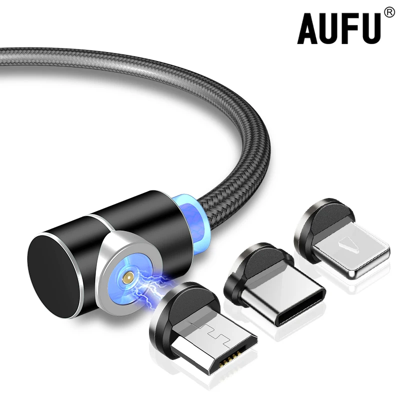 

AUFU Magnetic Micro USB Type C Cable For iPhone Xiaomi Mobile Phone Fast Charging USB Cable Magnetic Charger Cord For Samsung