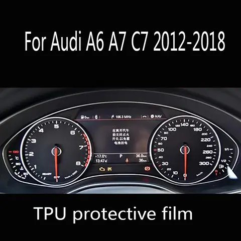 아우디 A6 A7 C7 2012-2018 자동차 인테리어 계기판 멤브레인 LCD 화면 TPU 보호 필름 장식 안티 스크래치
