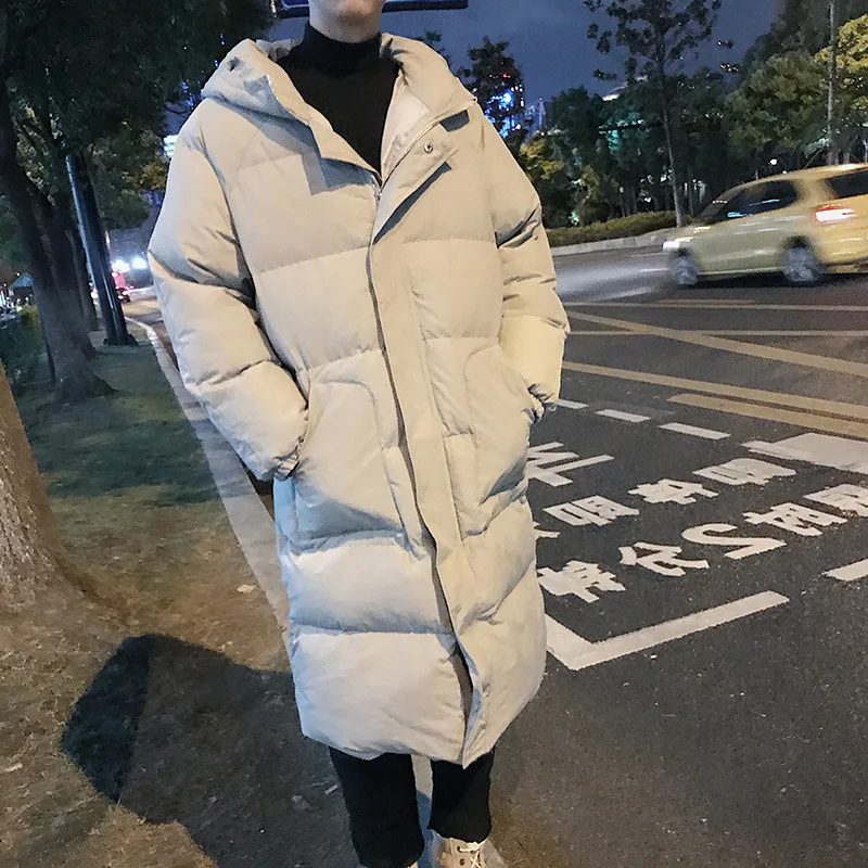 Long jacket, leisure jacket and warm cotton jacket for men in winter of