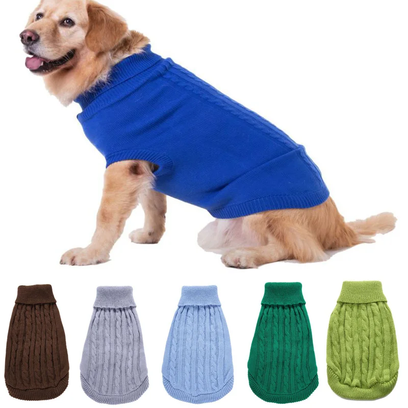 Pet Dog Sweaters Winter Pet Clothes for Small Large Dogs Warm Sweater Coat Outfit for Cat Clothes Soft Big Dog T Shirt Jacket