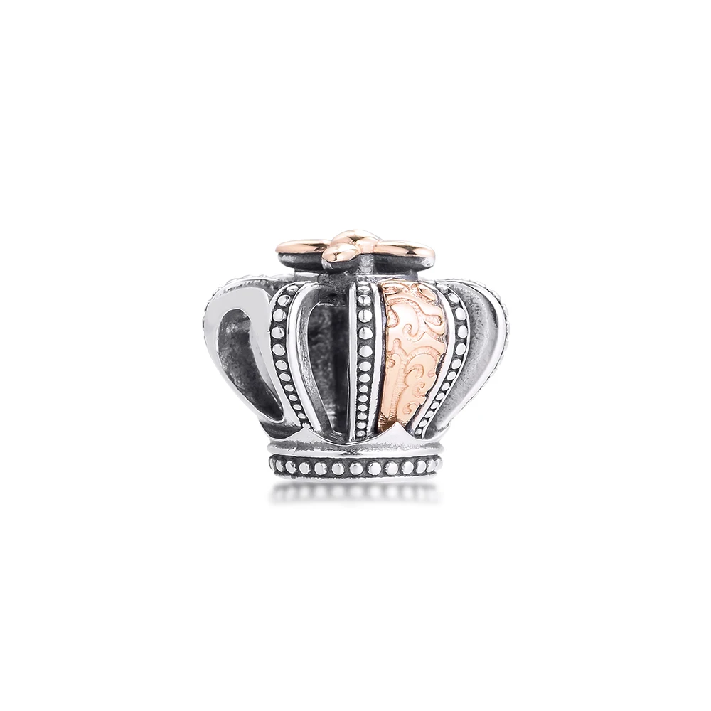 

2021 925 Silver Regal Crown Charm Fits Snake Chain Bracelets & Bangle Sterling Silver Beads For Jewelry Making Charms