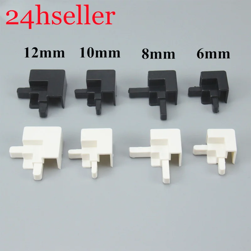 1pcs 6mm 8mm 10mm 12mm Aquarium Fish Tank Double cover plate push-pull chute connector Angle protection of tank connector