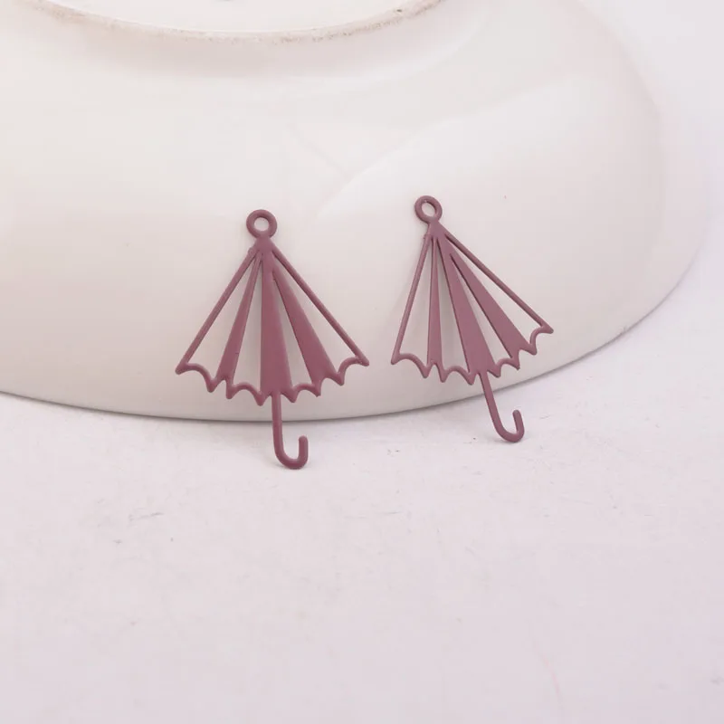 50 Stück AC920 16*22mm OL-Style Regenschirm-Anhänger aus Messing, bunte kleine Regenschirm-Anhänger für DIY-Schmuckherstellung – Detail 9