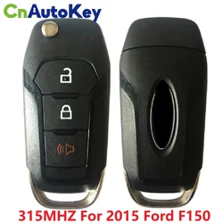 CN018082  For 2015 Ford F150 3 Button Flip Key Remote Strattec 5923667 HU101 2 Track 315mhz Original and Aftermarket