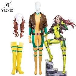 Movie New Rogue Anna Marie Gambit Yellow Costume Boots Cosplay Party Custom Made Shoes