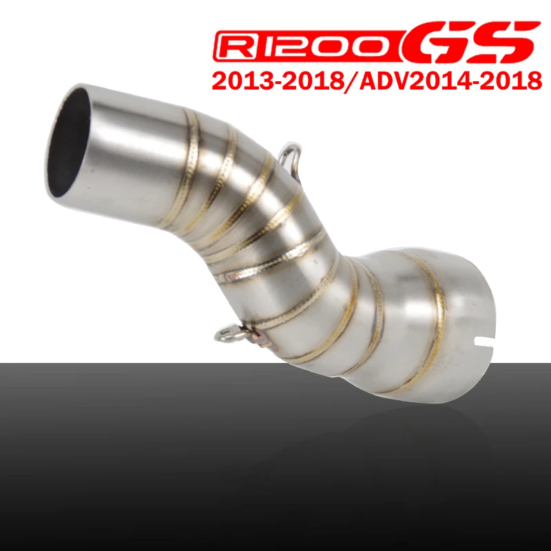 

R1200GS ADV 51mm Slip-on exhaust muffler middle link pipe connect escape section adapter for BMW R1200gs 2013-2018 ADV 2014-2018