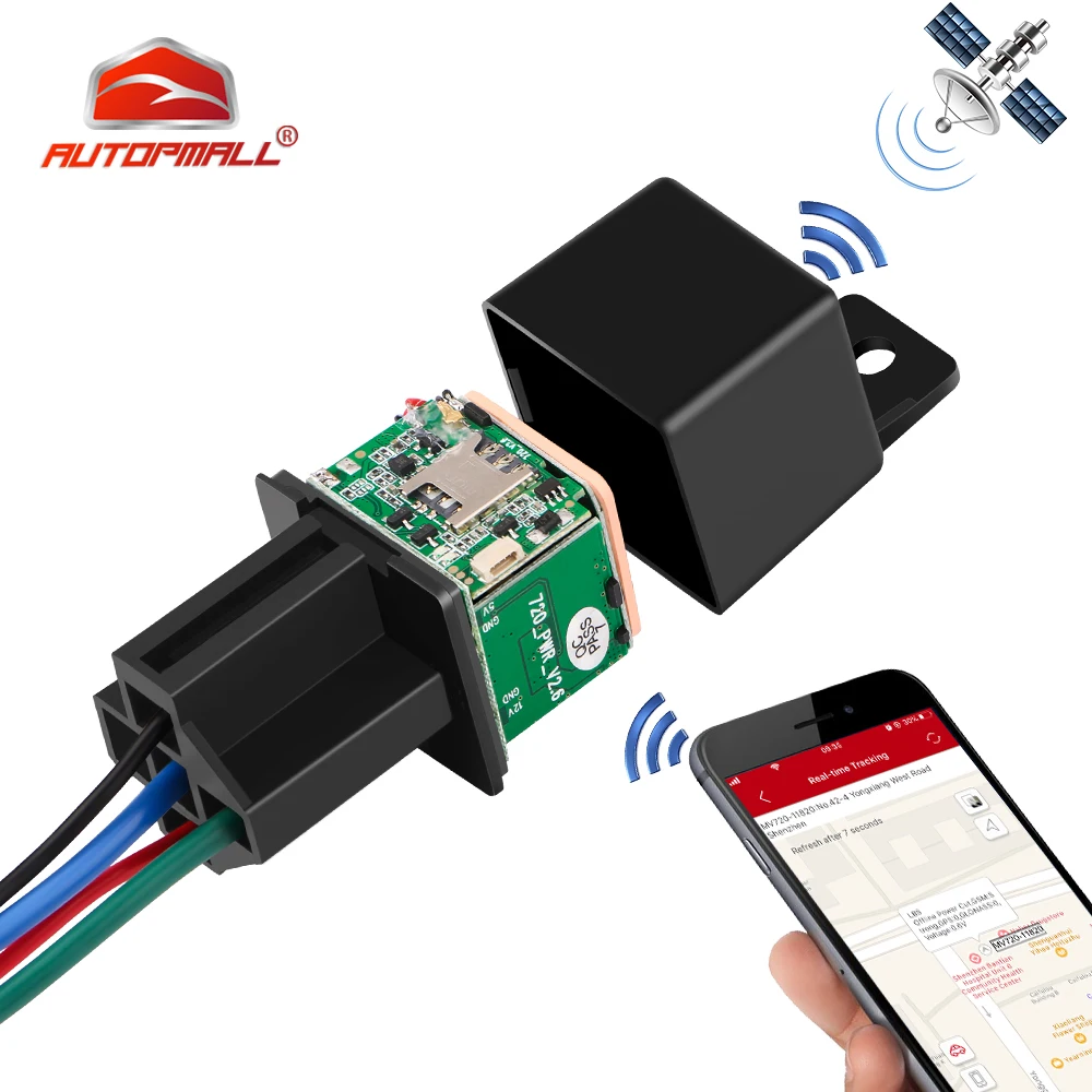 Relay Tracker Car GPS Real-time Locator Remote Control Cut Off Oil Fuel MV720 Upgrade Version GSM GPS Tracker Free APP PK CJ720