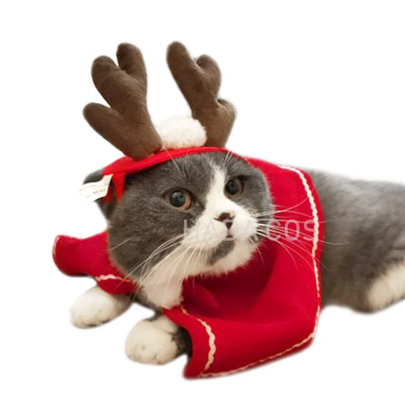 Decoraciones navideñas para mascotas, ropa para gatos, perros, Santa, bufanda roja, sombrero, Feliz Navidad, Año Nuevo, regalos de Navidad, Natale, Noel, Kerst, 2022