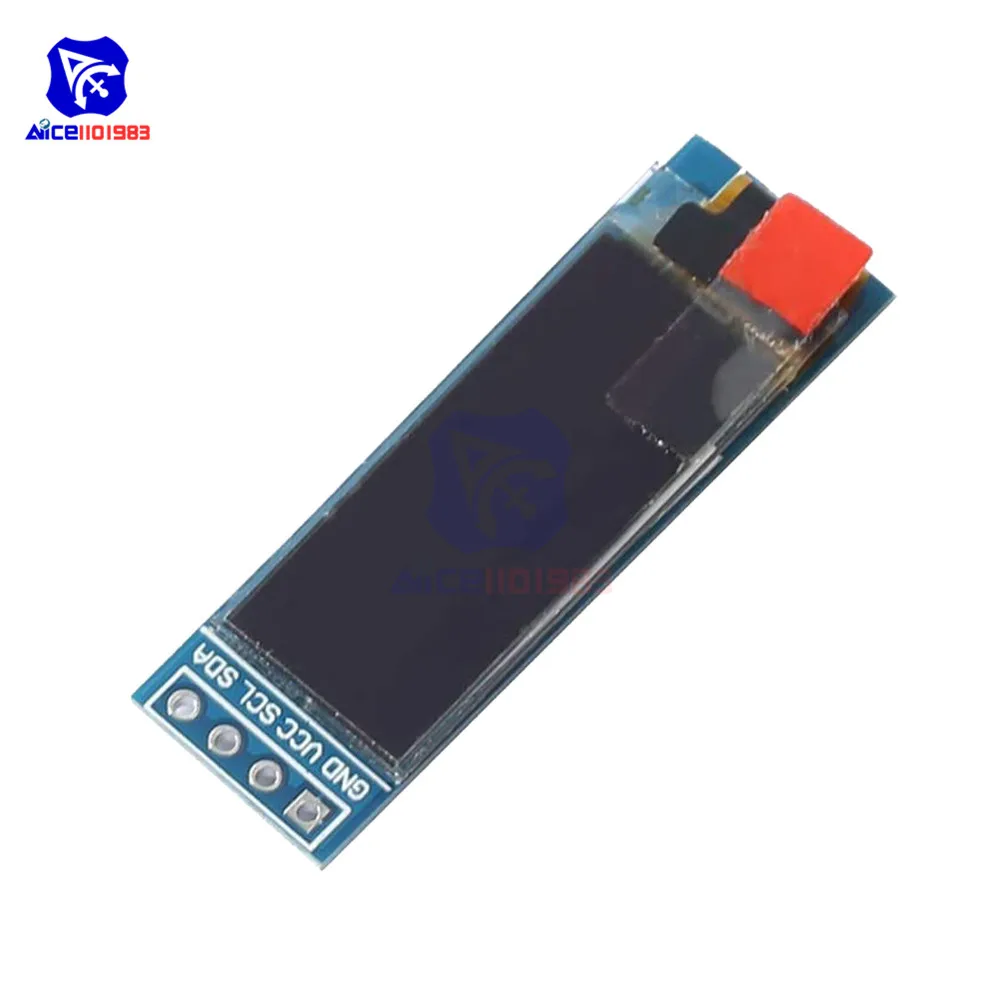 Diymore-Módulo de pantalla LCD OLED de 0,91 pulgadas, 128x32, 4 pines, controlador SSD1306, interfaz IIC I2C para Arduino Raspberry PI