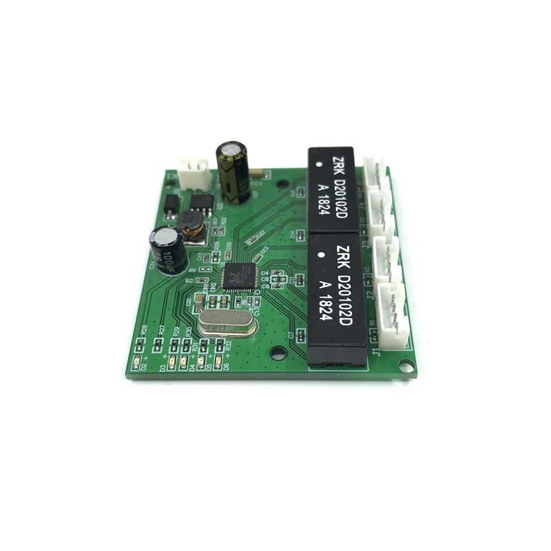 工業用グレードワイド温度低消費電力4/8ポート配線スプリッタ10/100 150mbpsのミニピンタイプマイクロネットワークスイッチモジュール