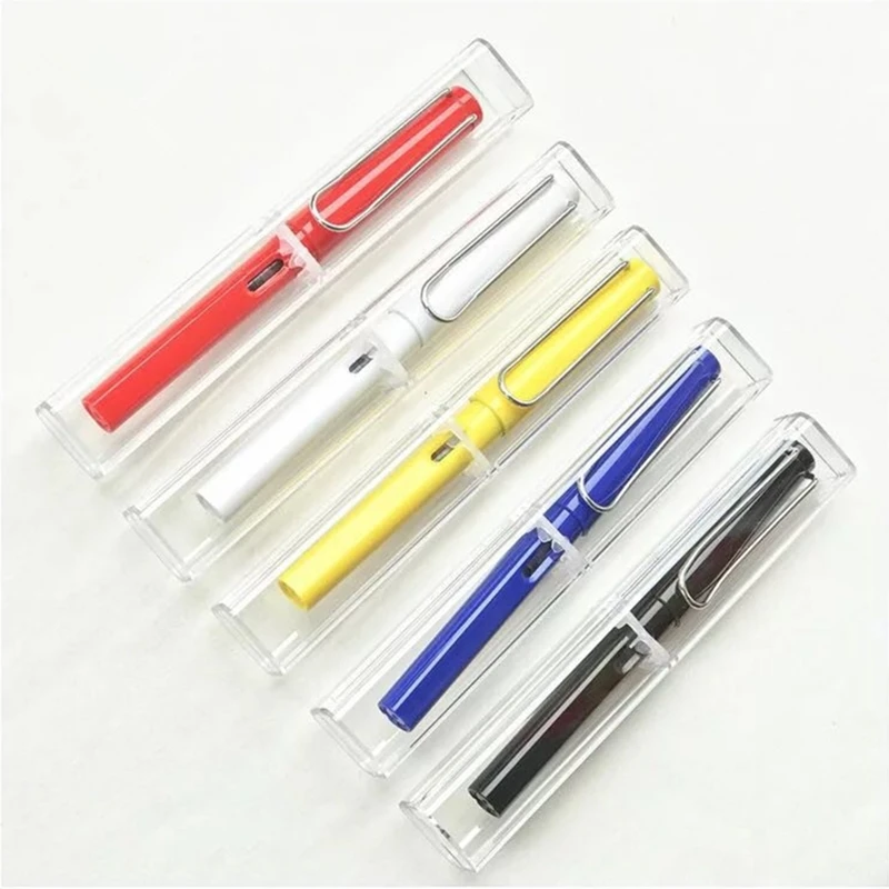 Woman Makeup Pen Beauty Tool Transparent Plastic Box Crystal Eyebrow Pencil Box Rhinestone Storage Case