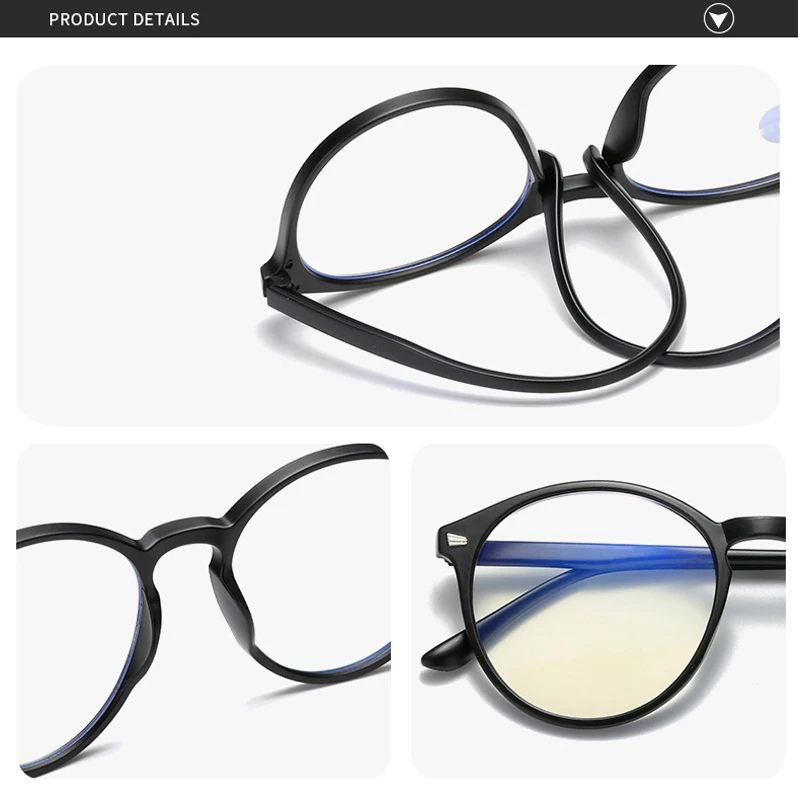 Elbru Diopters +1+1.5+2+2.5+3+3.5+4 Women Men Round Reading Glasses Fashion Ultra-light Anti Blue Light Presbyopia Eyeglasses