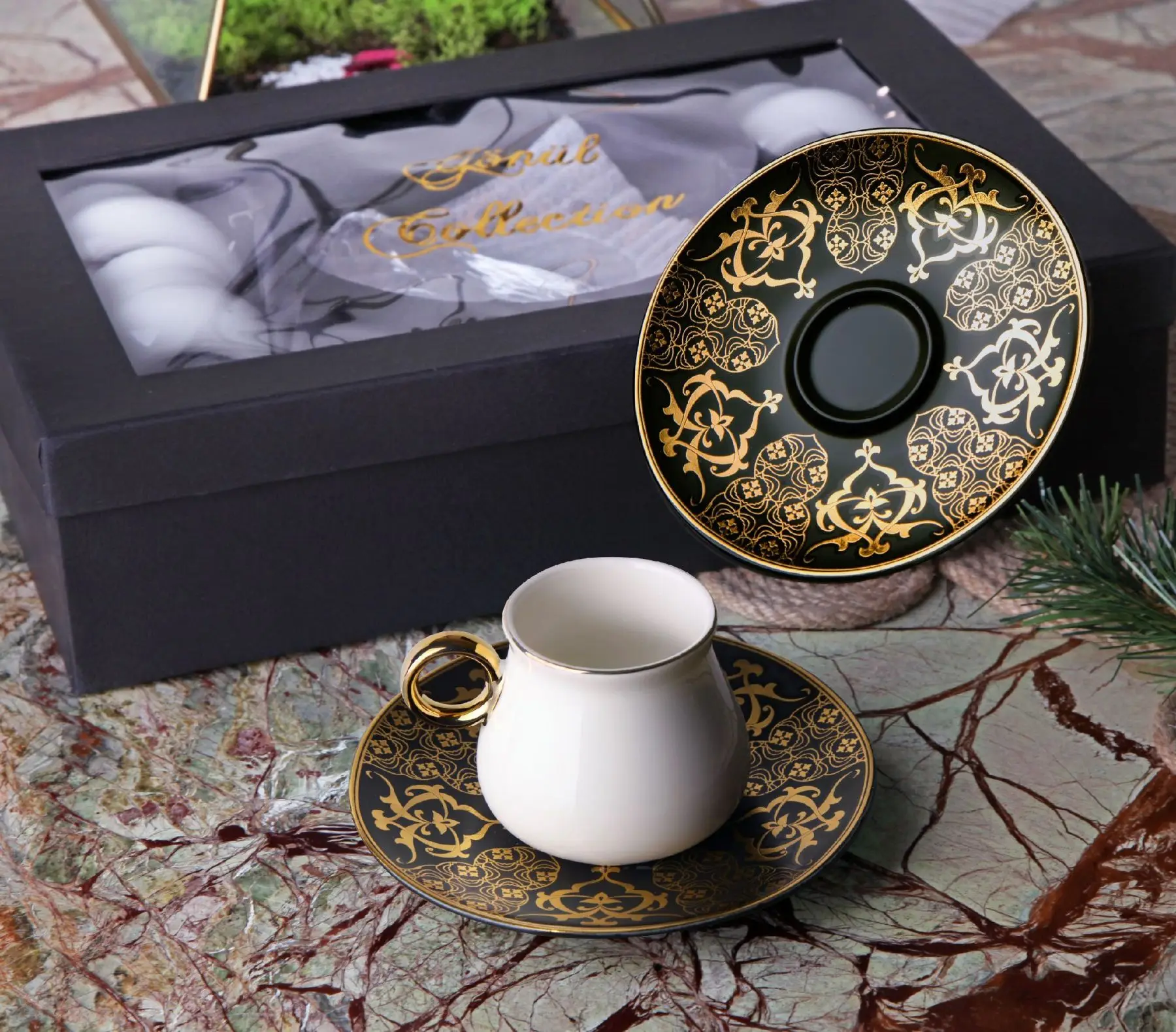 DOLBOVI 6 Personality Porcelain Turkish coffee cup cup Pad Set (PE-7098) PT2 mug кружка coffee cup cup