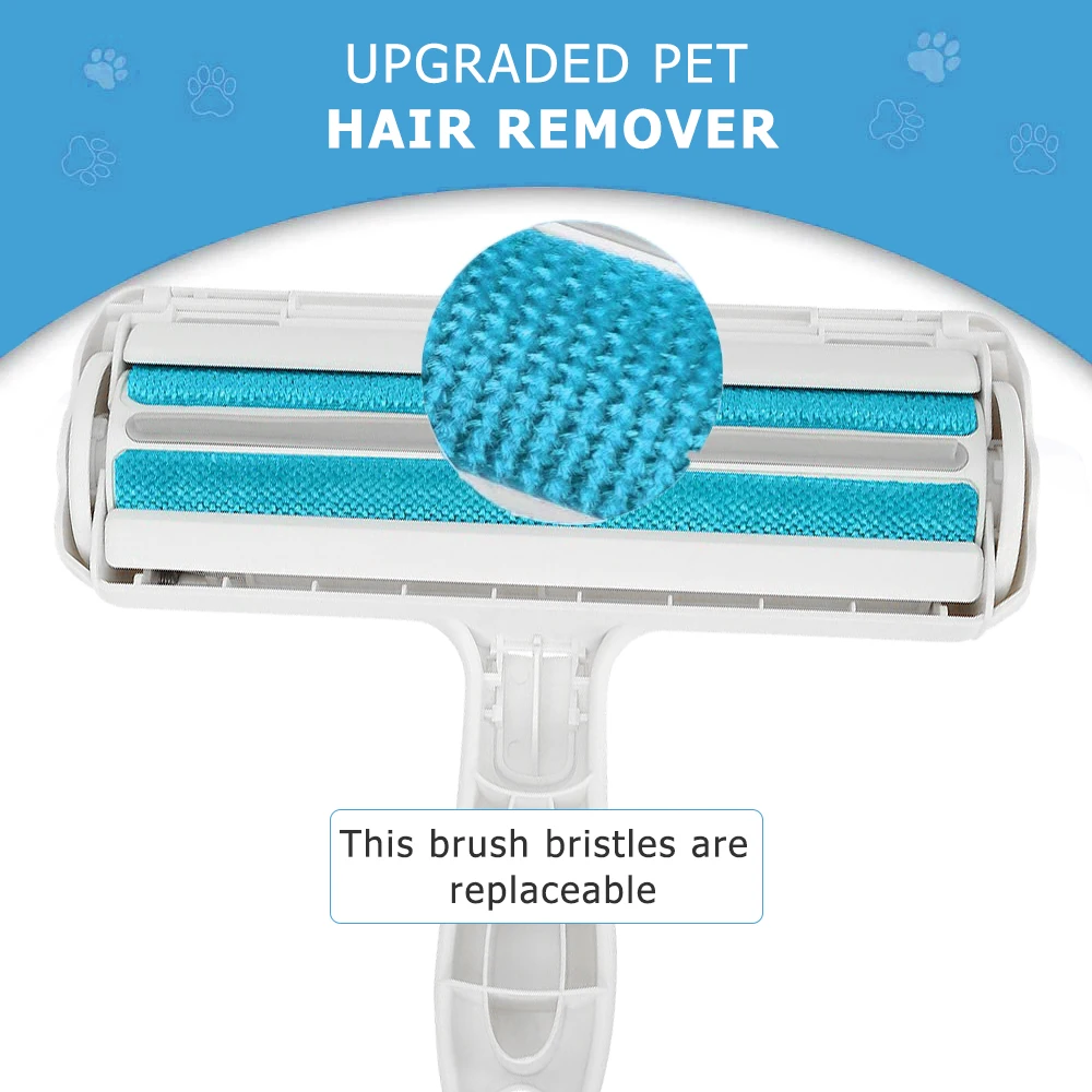 2-Way Pet Hair Remover Roller Dog Cat Hair Remover Brush From Furniture Lint Pet Fur Dust Brush Base Home Furniture Sofa Clothes