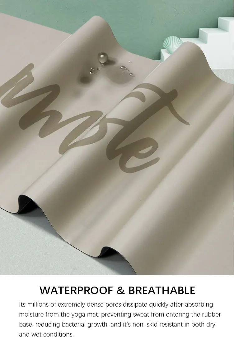 Lezyan Namaste نسخة 5mmPU الطبيعية سجادة يوغا مطاطية موقف خط امتصاص العرق المضادة للانزلاق اللياقة البدنية Спортивный имнастиский