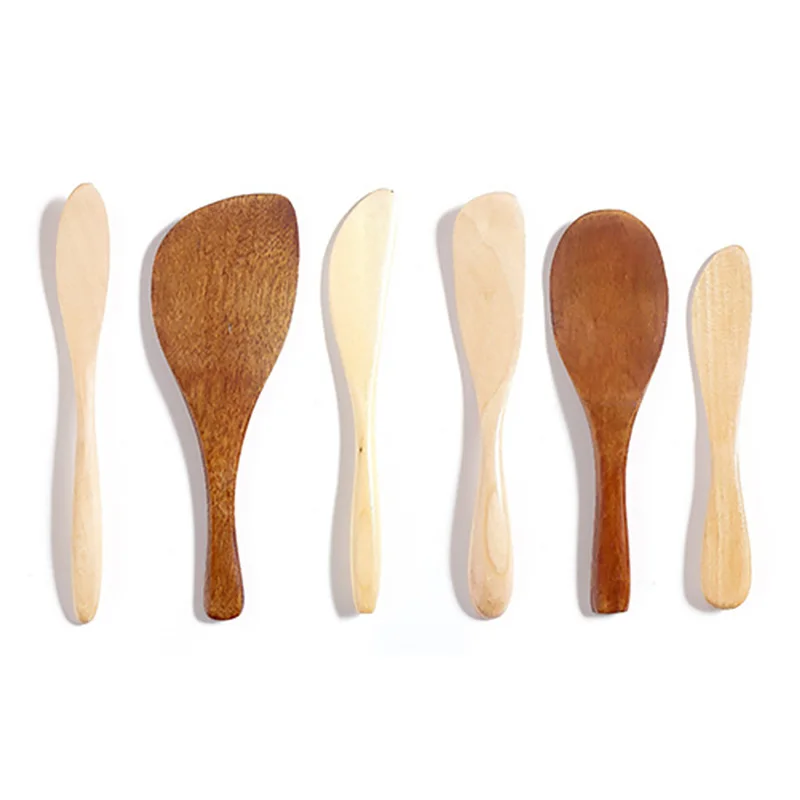 Tableware Wooden Spatula Butter Spreader Fruit Cake Knife Salad Cheese Mixing Scraper Utensils Baking Pastry Tools Accessories