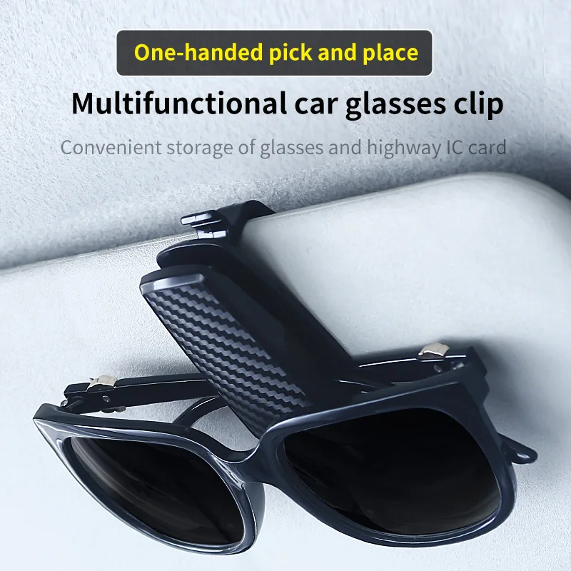 

Car Glasses Clip Carbon Fiber Car Glasses Frame Glasses Card Holder Bill Clip Glasses Frame Decoration