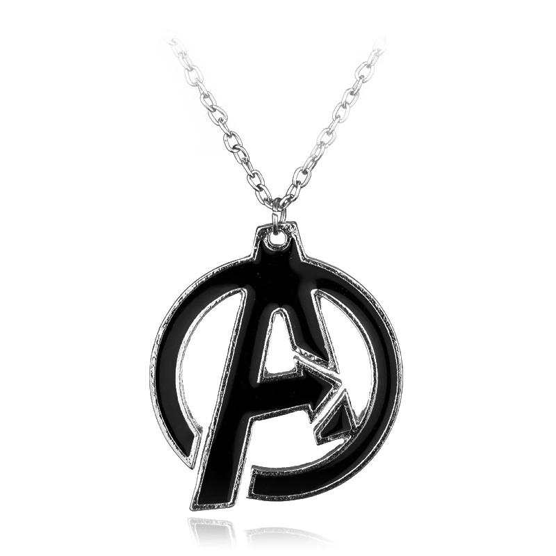 Captain America Shield Spiderman Pendant Necklace New Women Men Jewelry On the Neck Chains Punk Jewelry
