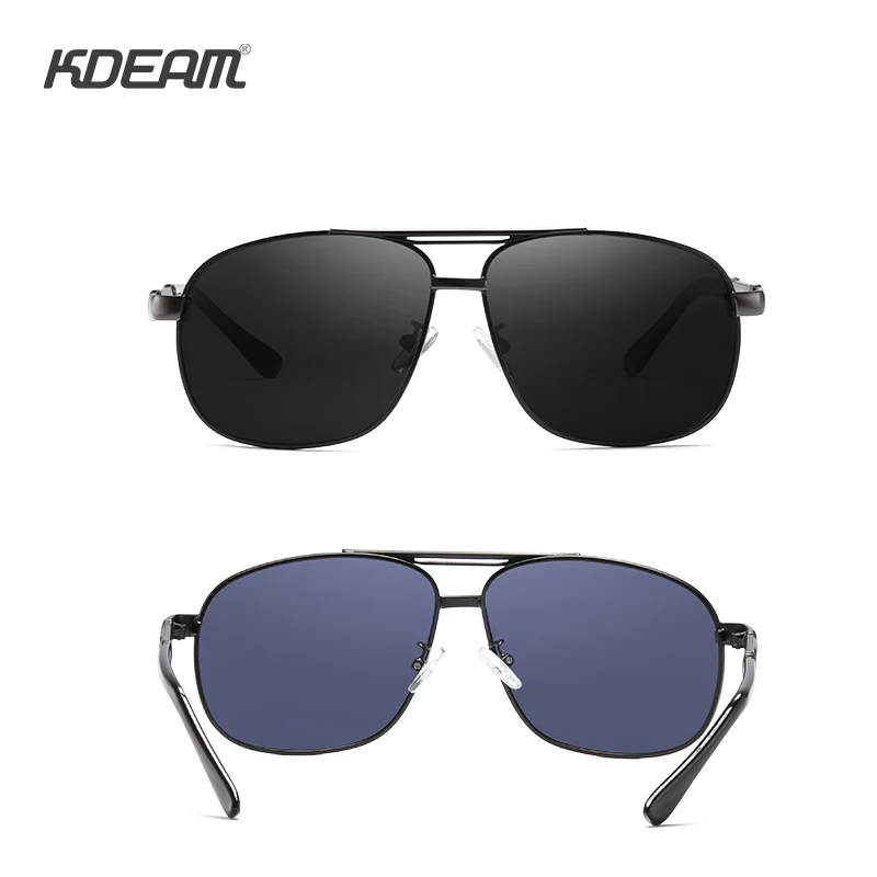 KDEAM Luxury Aluminum And Magnesium Men\'s Sunglasses Square Polarized Glasses Outdoor Goggles UV400 Customized Your Own Logo