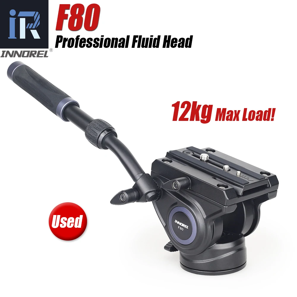 

Used-INNOREL F80 Professional Video Fluid Tripod Head with Q.R.Plate for Tripod Monopod Digital DSLR Cameras