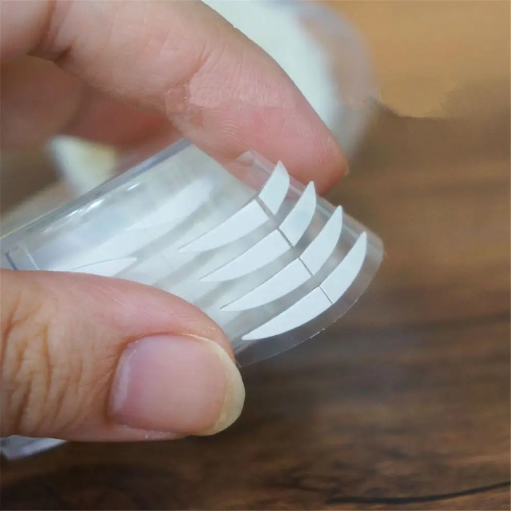 220 Pairs/Roll Double Eyelid Patch Olive Shaped Double-sided Adhesive Tape Pull-out style Transparent Eyelid Sticker Makeup Tool