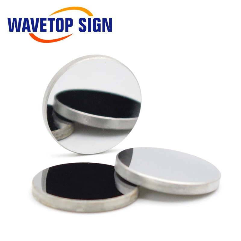 WaveTopSign 1Pcs Mo Reflective Mirror Dia. 20 25 30 38.1mm THK 3mm for CO2 Laser Engraving Cutting Machine