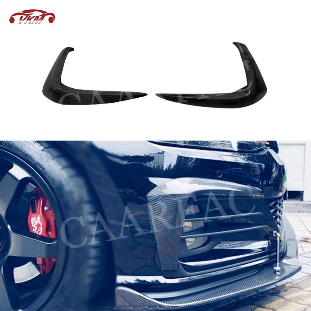 

Carbon Fiber Material Front Bumper Lip Splitters Accessorise For Volkswagen VW Golf 7.5 GTI 2018 2019