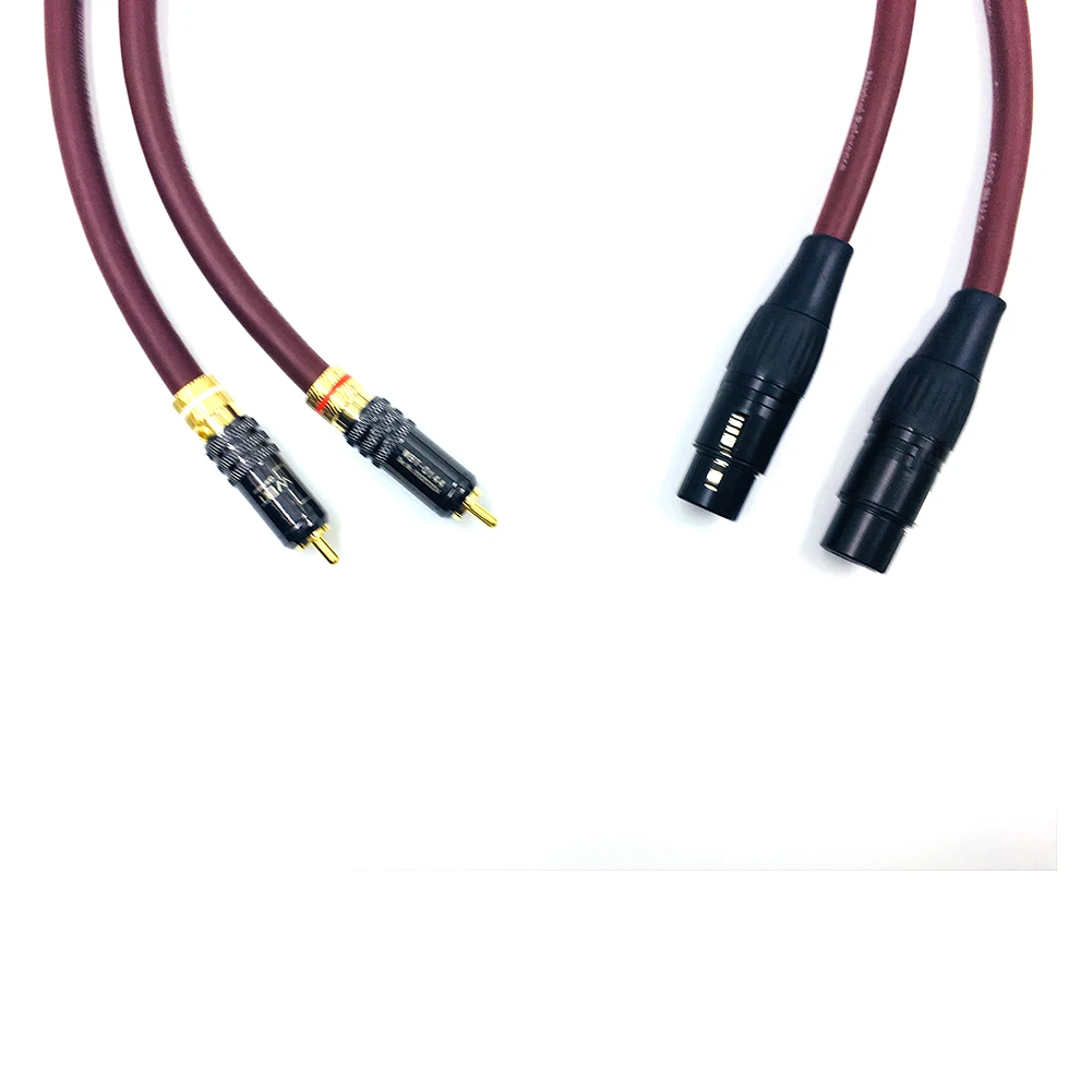 1 пара HIFI XLR «папа» на двойной разъем RCA «папа» аудиосигнал патч-кабель 3-контактный 2 XLR «папа» на 2 XLR «мама» аудиокабеля