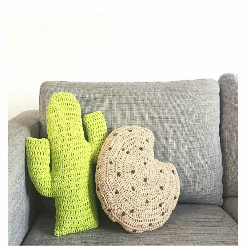 Popular style children's pillow plant hand-woven cactus children's room cartoon decorative toys