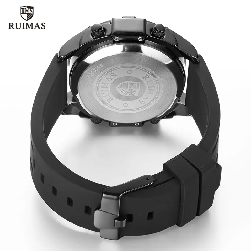 MEGIR & RUIMAS Military Sport Watches Men Roller Quartz Watch Luxury Waterproof Silicone Strap Wristwatch Man Relogio Mascilino