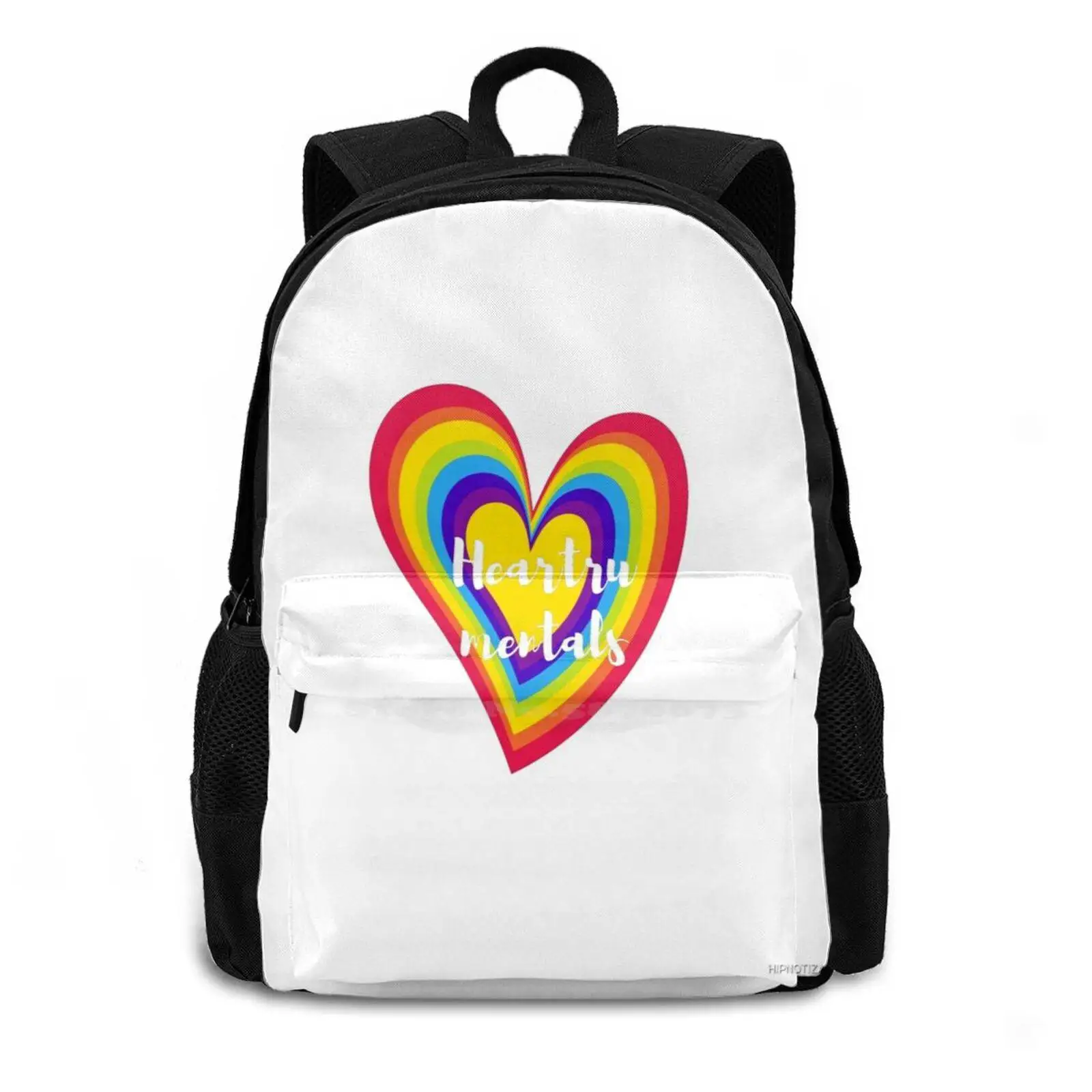 Heartrumentals Heart And Love Quote T Shirt [ Sb-Hea 6 ] Bag Backpack For Men Women Girls Teenage Black Heartrumentals Love You