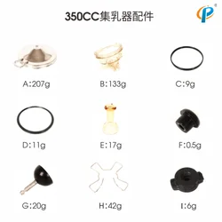 350CC DeLaval type Cow Milk Claw Spare Parts Milking Claw Gasket Rubber Valve
